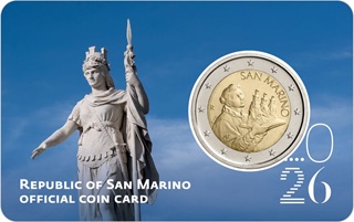Coincard 1 pièce BU de 2 euro 2026, dédiée à la Statue de la Liberté