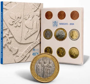 série euros BU du Vatican 2026 avec une pièce de 5 euros