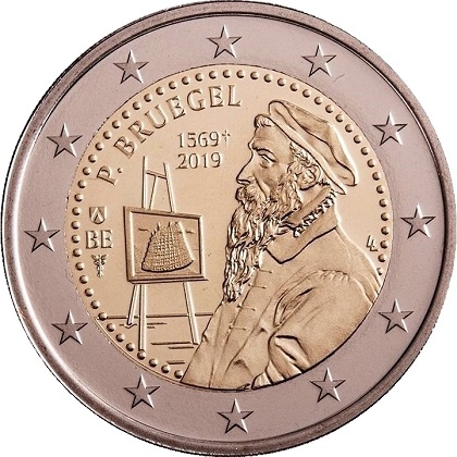 2 euro commémorative 2019 Belgique pour le 450e anniversaire de la mort de Pieter Brueghel