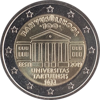 2 euro commémorative 2019 Estonie le centenaire de la fondation de l'université de Tartu