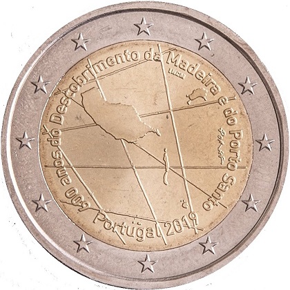 2 euro commémorative 2019 Portugal 600 ans de la découverte de l'île de Madère