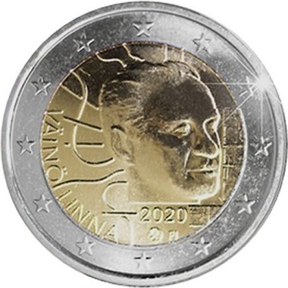 2 € euro commémorative 2020 Finlande pour le Centenaire de la naissance de Väinö Linna