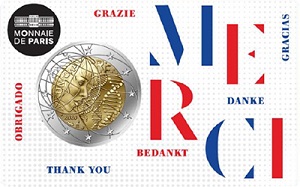 2 euro BU coincard commémorative 2020 France pour la recherche médicale