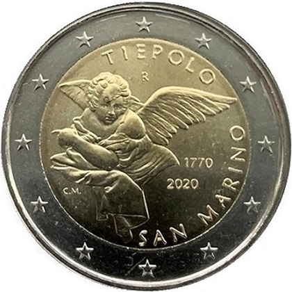 2 € euro commémorative 2020 Saint-Marin 250e anniversaire de la mort de Giambattista Tiepolo