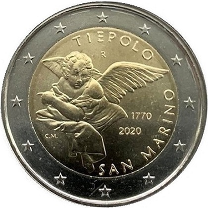 2 € euro commémorative 2020 Saint-Marin 250e anniversaire de la mort de Giambattista Tiepolo