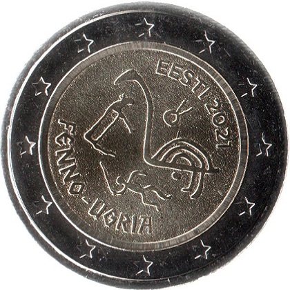 2 € euro commémorative 2021 Estonie dédiée aux peuples peuples finno-ougriens
