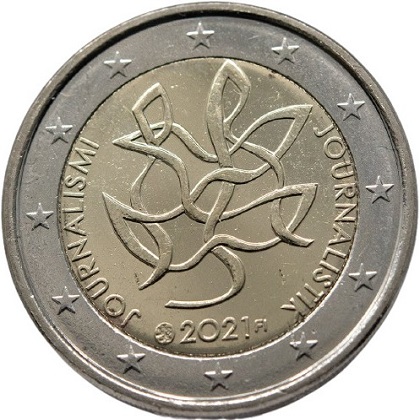 2 € euro commémorative 2021 Finlande JOURNALISMI & JOURNALISTIK