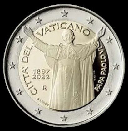 2 € euro commémorative 2022 Vatican pour le ??25e anniversaire de la mort de Mère Teresa de Calcutta