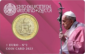 coincard 1 euro 2023 vatican