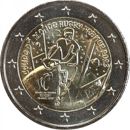 2 € commémorative 2023 France dédiée à la Coupe du Monde de Rugby en France en 2023