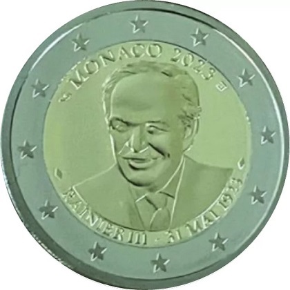 2 € euro commémorative Monaco 2023 pour
