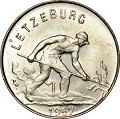 1 franc du Luxembourg avec un puddleur