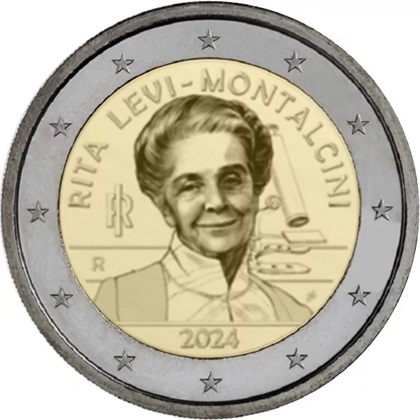 2 € commémorative 2024 Italie Rita Levi-Montalcini Lauréate du prix Nobel de médecine