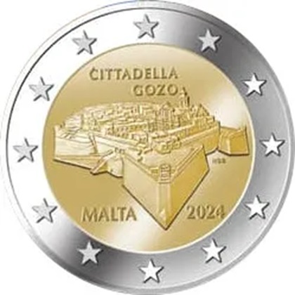 2 € euro commémorative 2024 Malte  la Citadelle de Gozo
