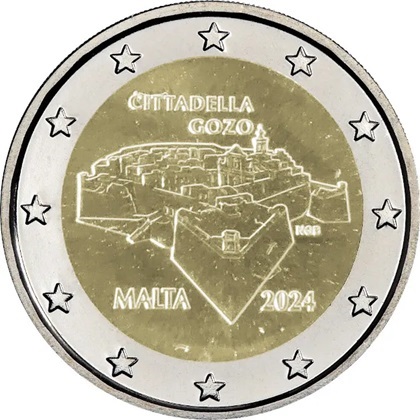 2 € euro commémorative 2024 Malte  la Citadelle de Gozo