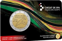 2 euro commémorative 2025 Belgique consacrée au circuit de Spa-Francorchamps. NL