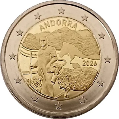 2 euro commémorative 2026 Principauté d'Andorre dédiée à la transhumance