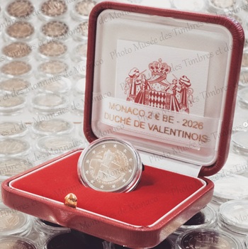 2 euro commémorative Monaco 2026 dédié au duché de Valentinois coffret BE