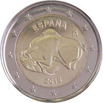 2 euro 2015 commémorative Espagne la Grotte d'Altamira