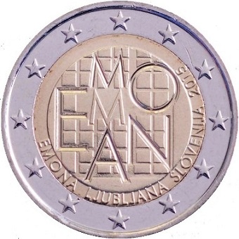 2 euro commémorative 2015 Slovénie 2000 ans de la ville romaine Emona