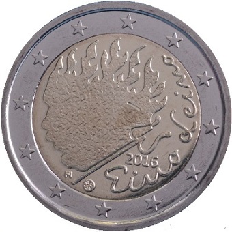 2 euro commémorative 2016 Finlande Eino Leino