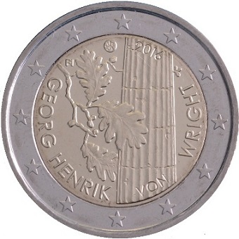 2 euros commémorative 2016 Finlande 100e anniversaire de la naissance du philosophe Georg Henrik von Wright