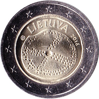 2 euros commémorative 2016 Lituanie la culture lituanienne et baltique.
