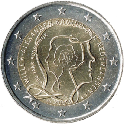 2 euro 2013 commémorative Pays-BAS bicentenaire du Royaume des Pays-Bas