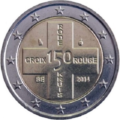 2 euro 2014 commémorative Belgique 150ème anniversaire de la Croix-Rouge de Belgique