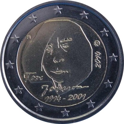 2 euro 2014 commémorative Finlande 100ème anniversaire de la naissance de Tove Marika Jansson