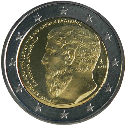 2 euro 2013 commémorative Grèce 2400ème anniversaire de la fondation de l'Académie de Platon