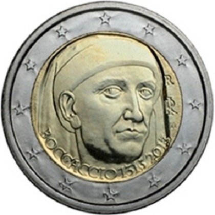 2 euros 2013 commémorative Italie 700ème anniversaire de la naissance de Giovanni BOCCACCIO