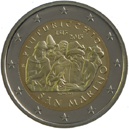 2 euro 2013 commémorative Saint-Marin 500ème anniversaire de la mort du peintre italien Pinturicchio