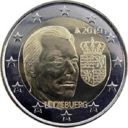 2 euro 2010 commémorative Luxembourg les armoiries du Grand-Duc