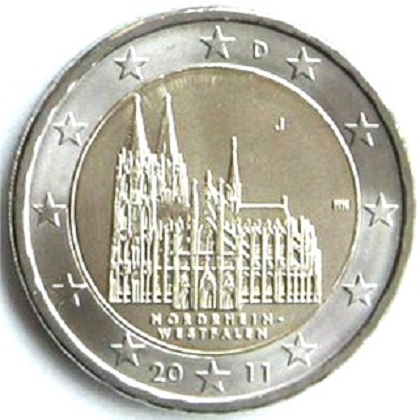 2 euro 2011 commémorative Allemagne Nordrhein-Westfalen, cathédrale de Cologne
