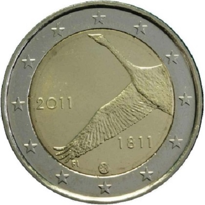 2 euro 2011 commémorative Finlande bicentenaire de la Banque de Finlande