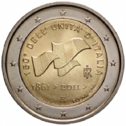 2 euro 2011 commémorative Italie 150ème anniversaire de l’unification de l’Italie