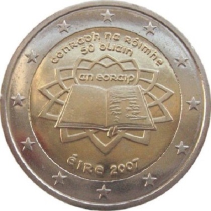 2 euro 2007 commémorative Irlande 50ème anniversaire du traité de Rome
