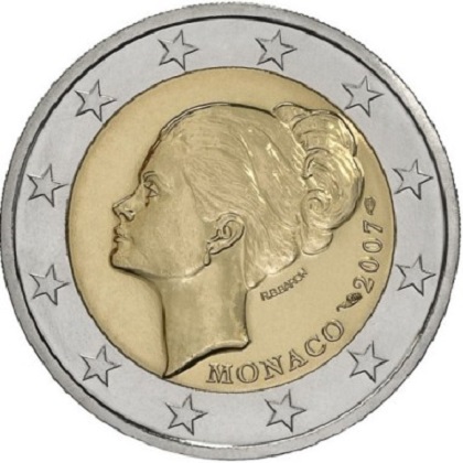 2 euro 2007 commémorative Principauté de Monaco 25e anniversaire de la mort de la Princesse Grace