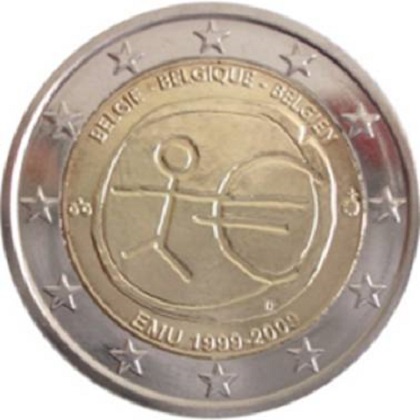 2 euro 2009 commémorative Belgique 10ème anniversaire de l’Union économique et monétaire