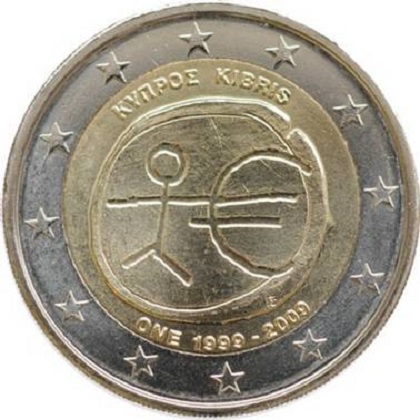 2 euro 2009 commémorative Chypre 10ème anniversaire de l’Union économique et monétaire