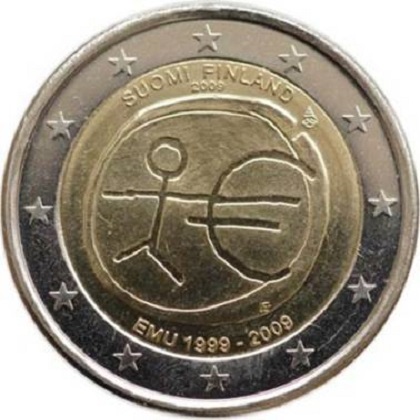 2 euro 2009 commémorative Finlande 10ème anniversaire de l’Union économique et monétaire