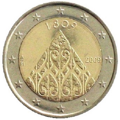 2 euro 2009 commémorative Finlande 200e anniversaire de l’autonomie de la Finlande et de la Diète de Porvoo