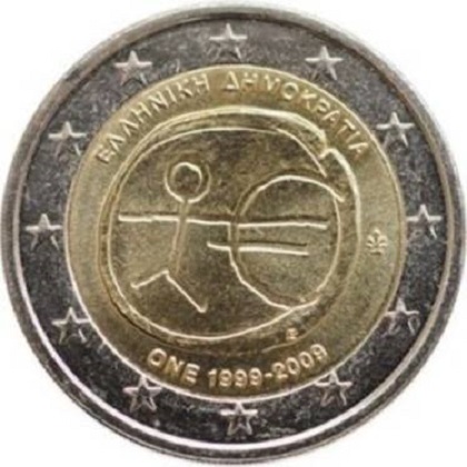 2 euro 2009 commémorative Grèce 10ème anniversaire de l’Union économique et monétaire