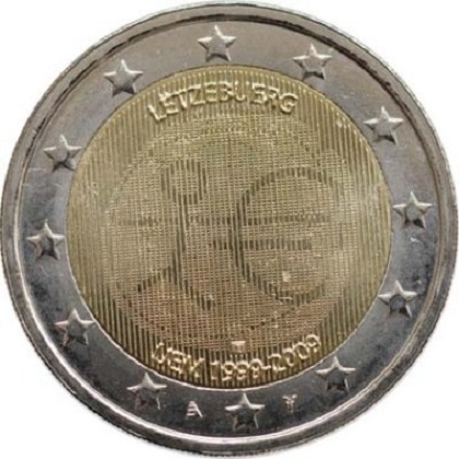 2 euro 2009 commémorative Luxembourg 10ème anniversaire de l’Union économique et monétaire