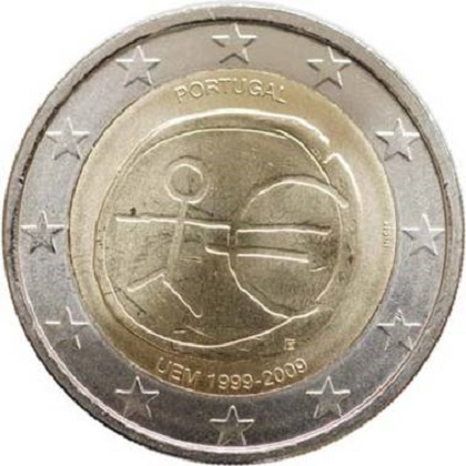 2 euro 2009 commémorative Portugal 10ème anniversaire de l’Union économique et monétaire
