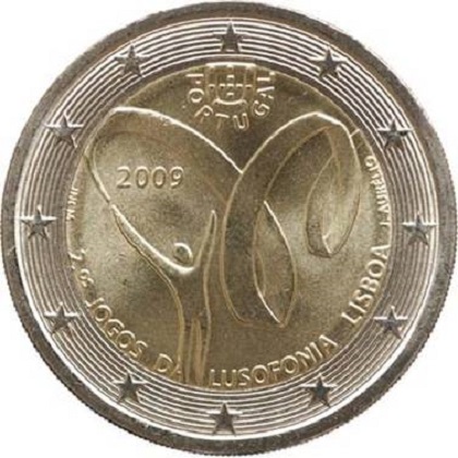 2 euro 2009 commémorative Portugal les deuxièmes Jeux de la Lusophonie