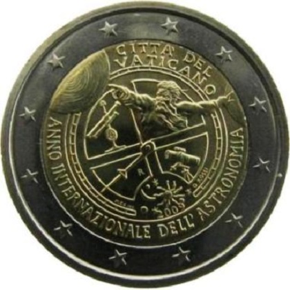 2 euro 2009 commémorative Vatican l'année internationale de l’astronomie