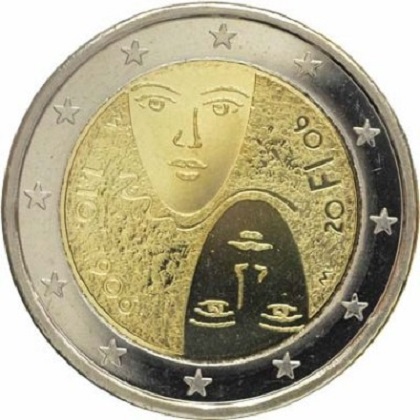 2 euro 2006 commémorative Finlande 100ème anniversaire du suffrage universel et égalitaire