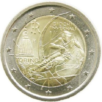 2 euro 2006 commémorative Italie les XXe Jeux olympiques d’hiver de Turin 2006